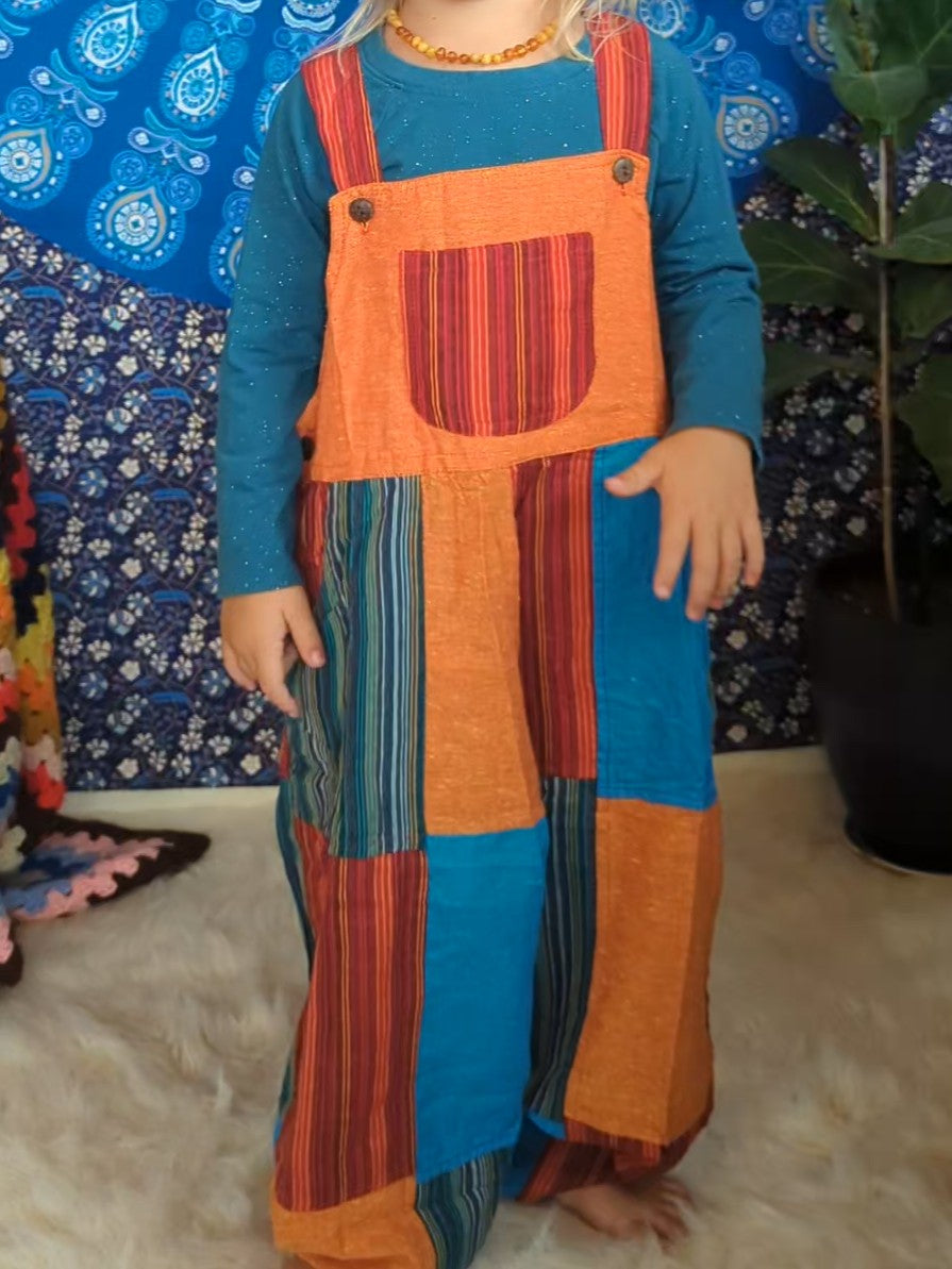 Toddler Patchwork Overalls