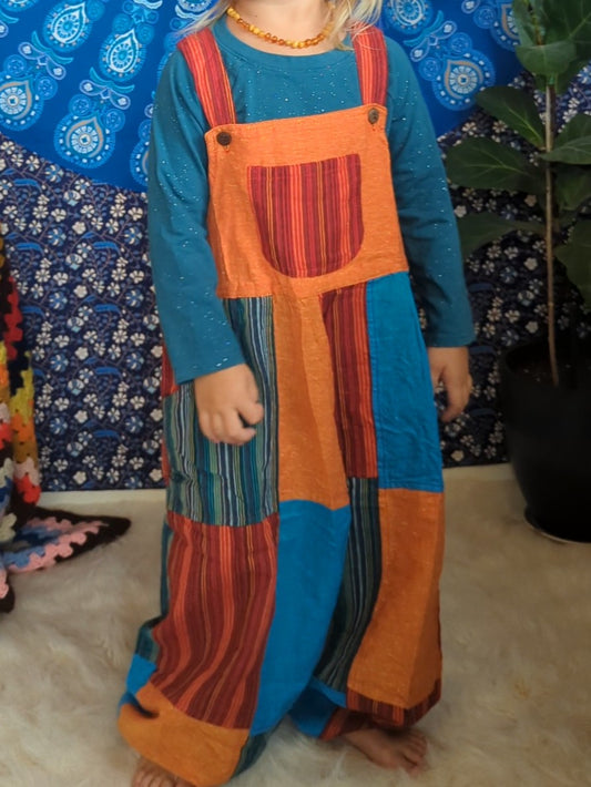 Toddler Patchwork Overalls