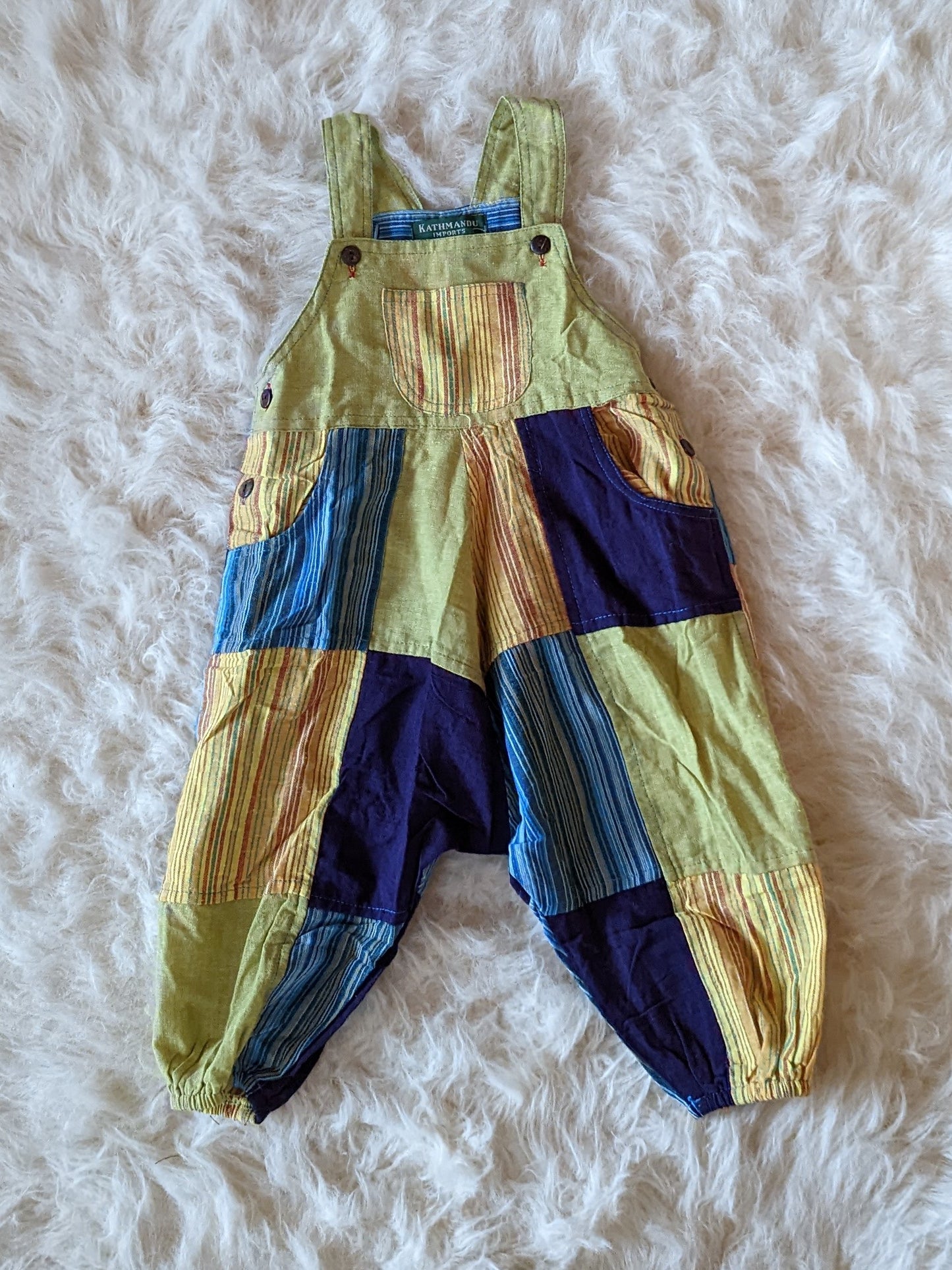 Toddler Patchwork Overalls