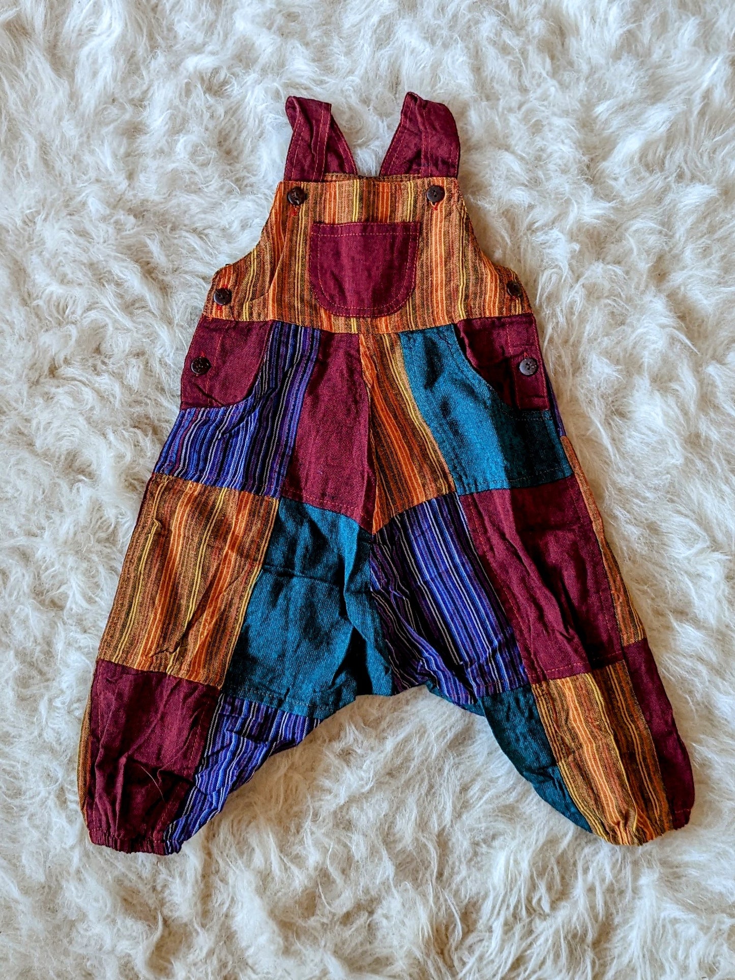 Toddler Patchwork Overalls