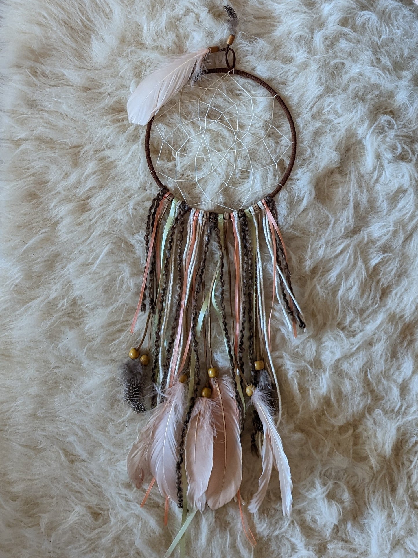 Peach and Mint Dream Catcher