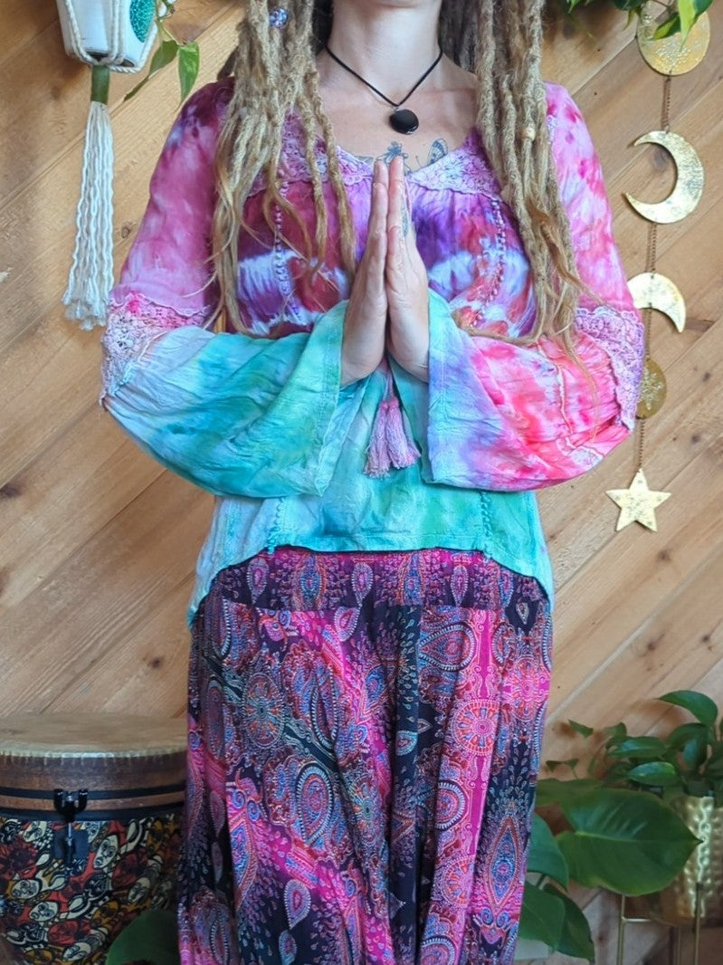 Tie Dye Boho Top