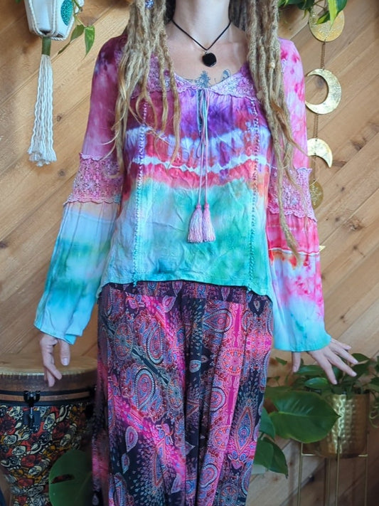 Tie Dye Boho Top