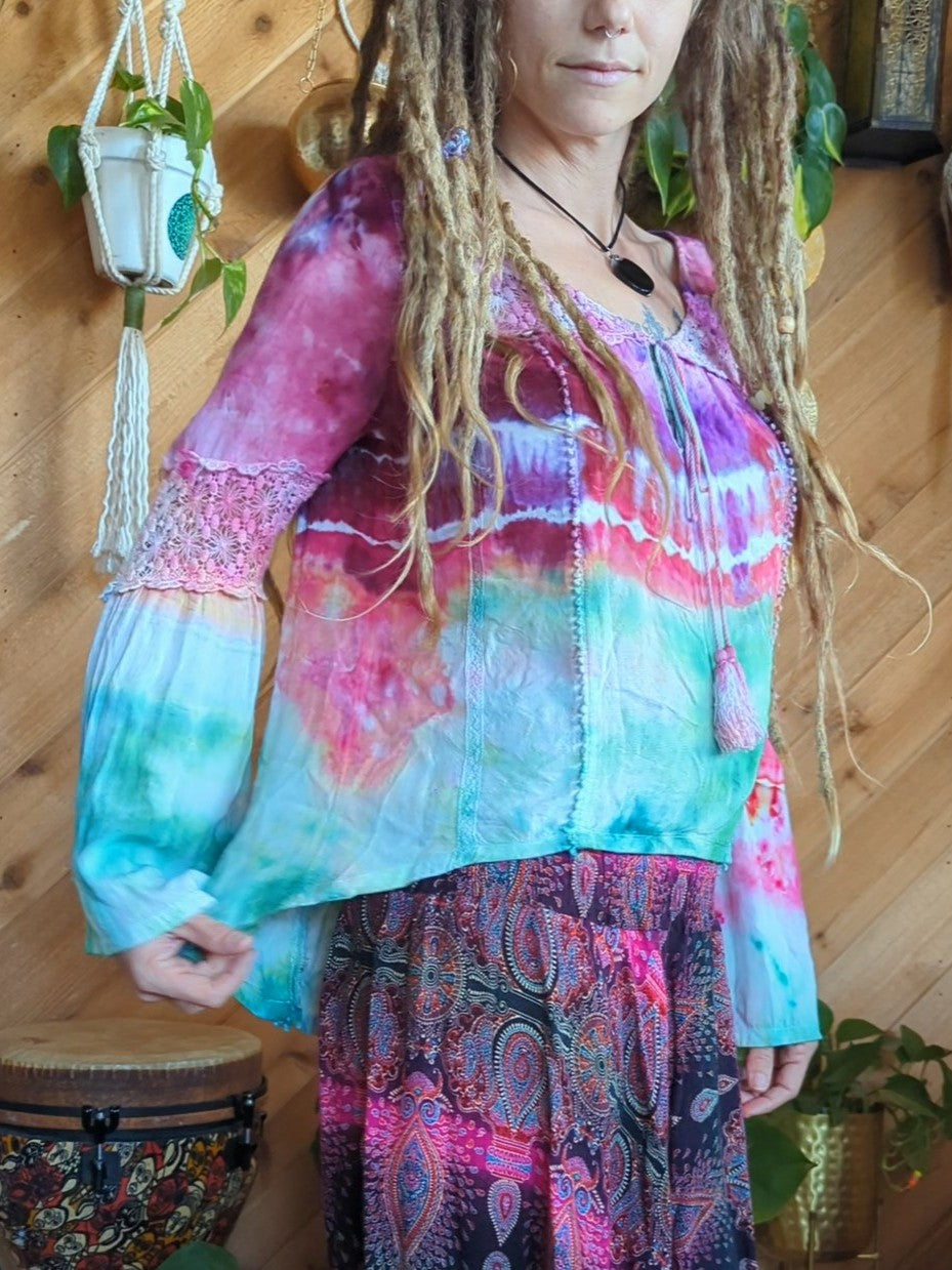 Tie Dye Boho Top