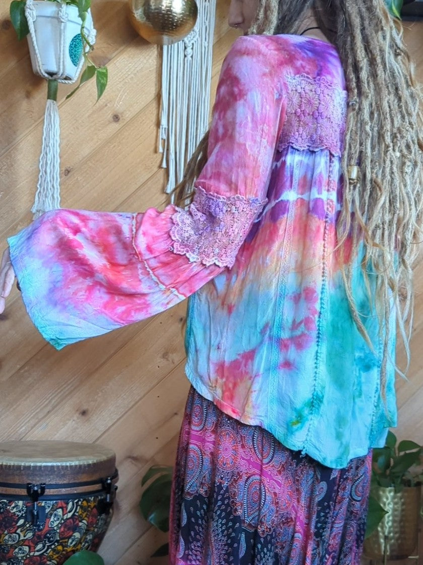 Tie Dye Boho Top