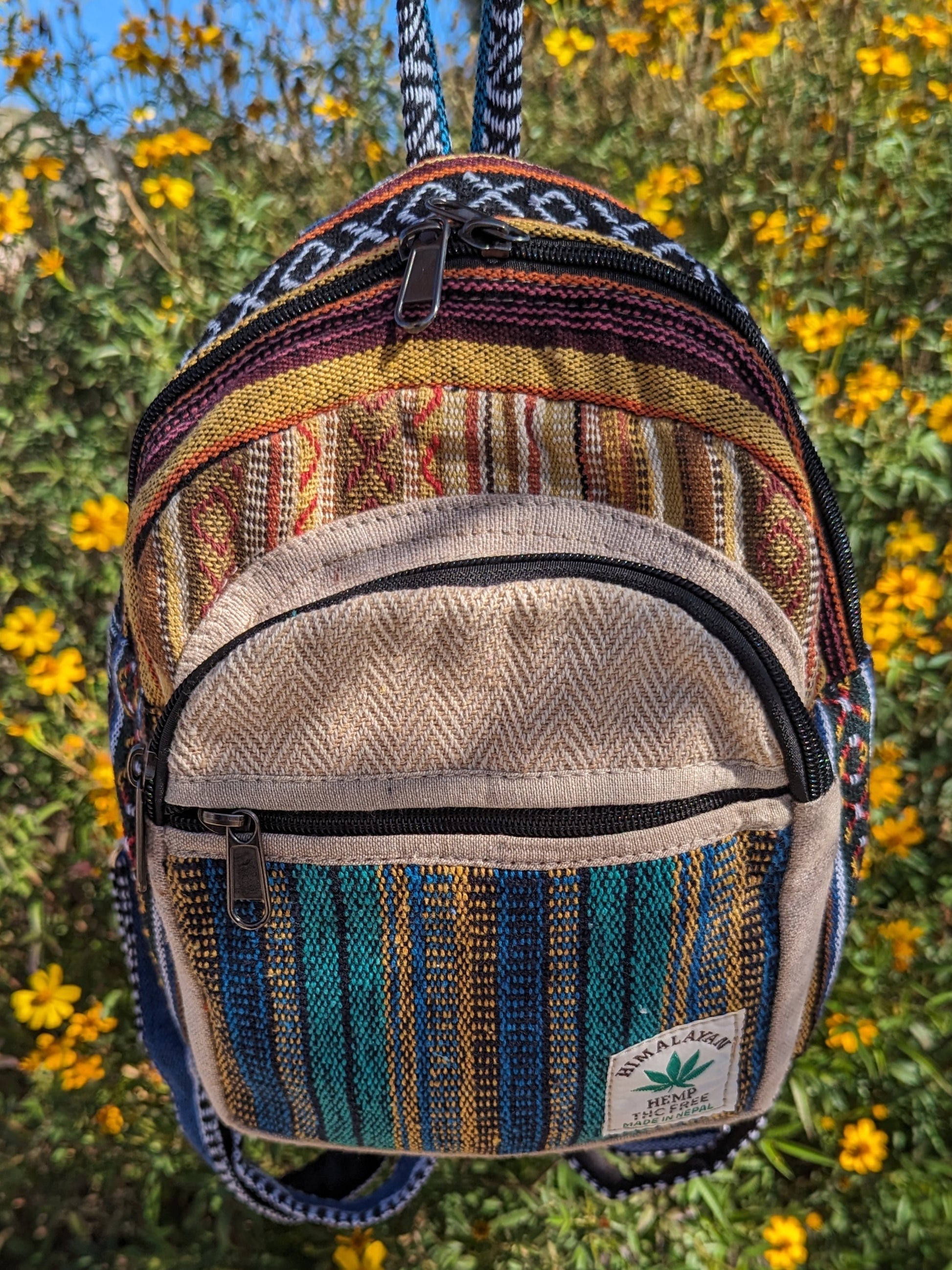 himalayan hemp mini backpack Hemp Mini Backpack – Psychedelic Sheep Boutique